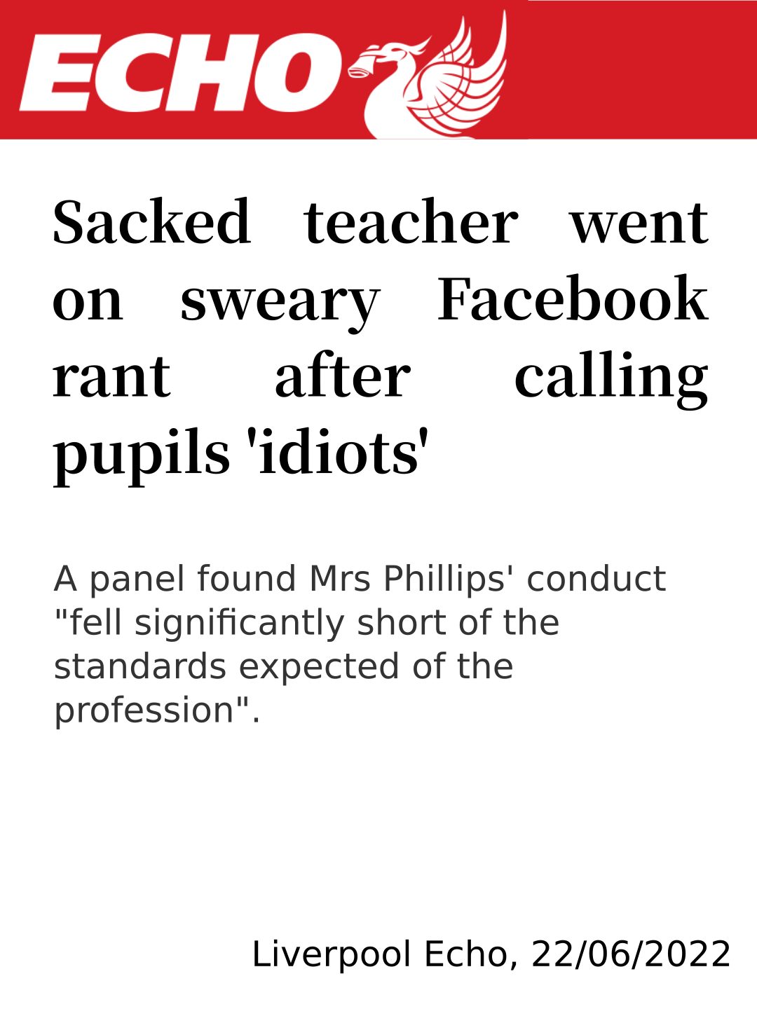 Sacked teacher went on sweary Facebook rant after calling pupils "idiots"